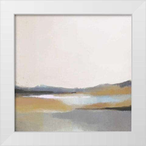Grey Dunes II White Modern Wood Framed Art Print by Jerry, Alison