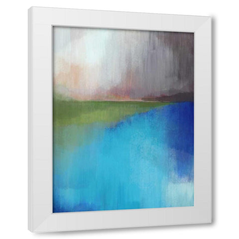 Peaks Bay II White Modern Wood Framed Art Print by Jerry, Alison