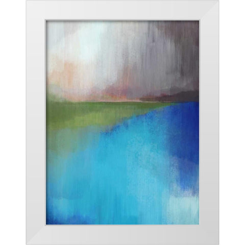 Peaks Bay II White Modern Wood Framed Art Print by Jerry, Alison