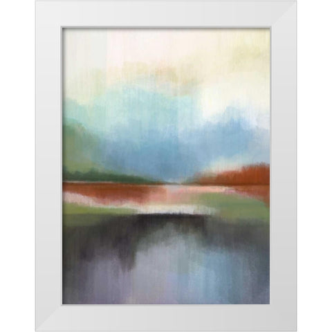 Spring Lake II White Modern Wood Framed Art Print by Jerry, Alison
