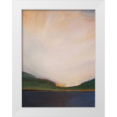 Sunset by the Lake I White Modern Wood Framed Art Print by Jerry, Alison