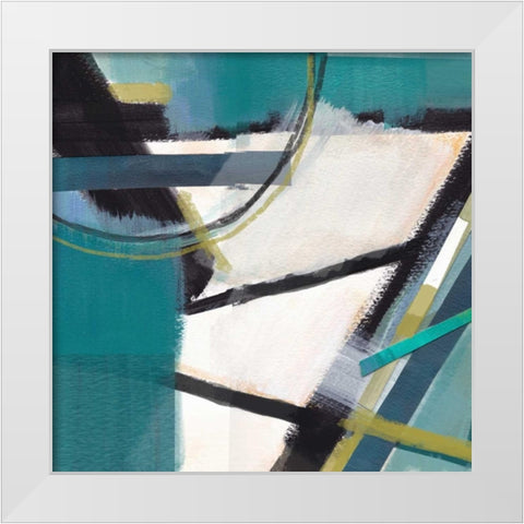 Deconstruction White Modern Wood Framed Art Print by Jerry, Alison