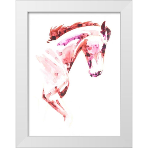 Garnet Horse I White Modern Wood Framed Art Print by Chapman, Julie T.