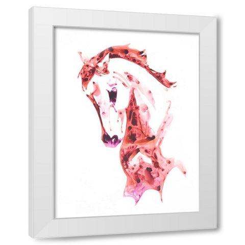 Garnet Horse II White Modern Wood Framed Art Print by Chapman, Julie T.