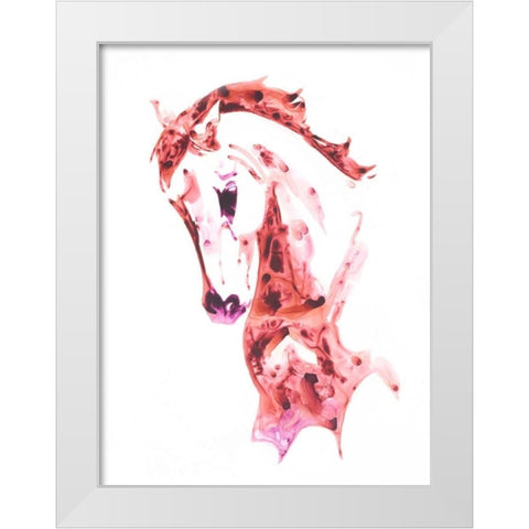 Garnet Horse II White Modern Wood Framed Art Print by Chapman, Julie T.