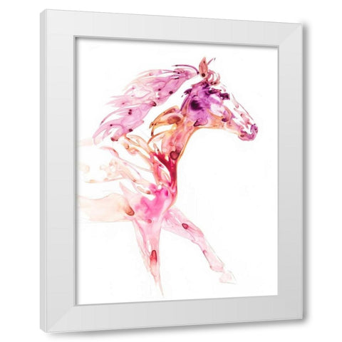 Garnet Horse IV White Modern Wood Framed Art Print by Chapman, Julie T.