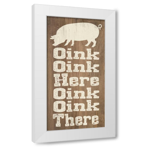 Animal Farm I White Modern Wood Framed Art Print by Saunders, Alonzo