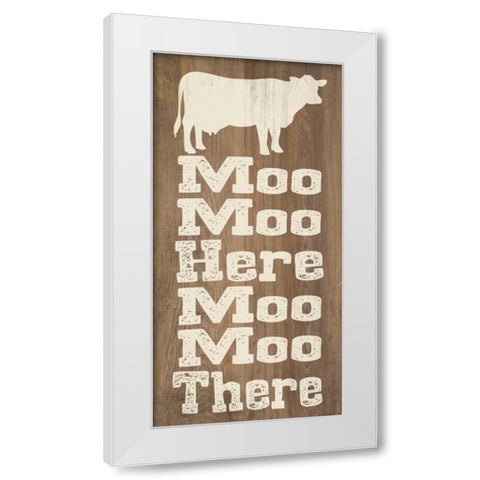 Animal Farm III White Modern Wood Framed Art Print by Saunders, Alonzo