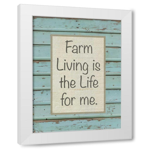 Farm Sentiment II White Modern Wood Framed Art Print by Saunders, Alonzo