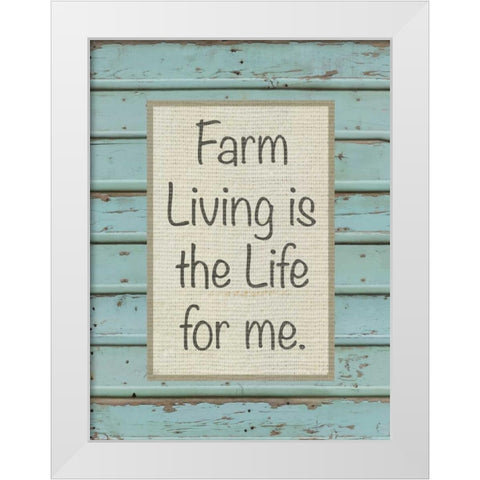 Farm Sentiment II White Modern Wood Framed Art Print by Saunders, Alonzo