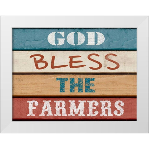 Farm Sentiment III White Modern Wood Framed Art Print by Saunders, Alonzo