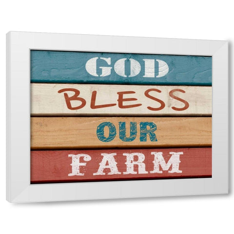Farm Sentiment IV White Modern Wood Framed Art Print by Saunders, Alonzo