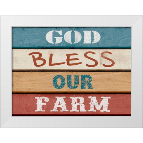 Farm Sentiment IV White Modern Wood Framed Art Print by Saunders, Alonzo