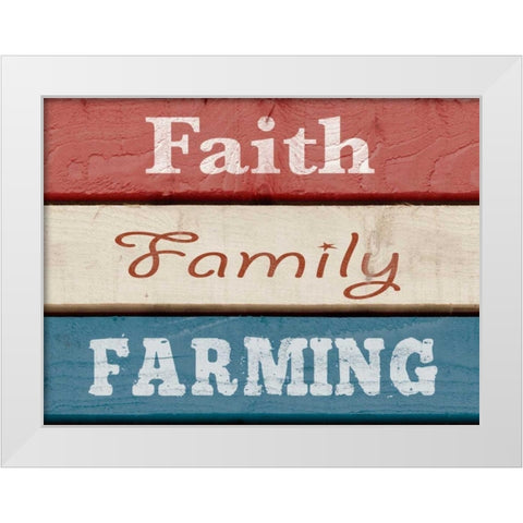 Farm Sentiment V White Modern Wood Framed Art Print by Saunders, Alonzo