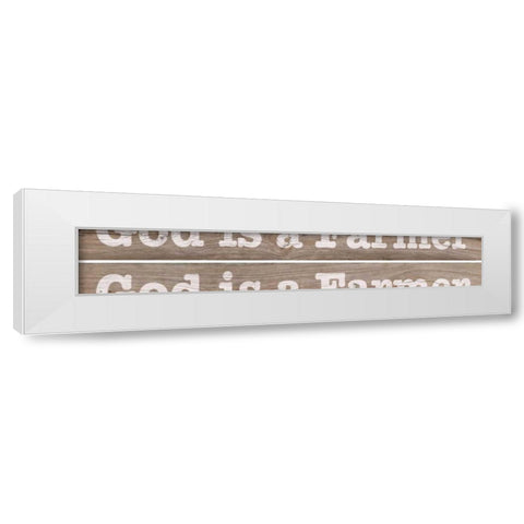 Farm Sign 2-up II White Modern Wood Framed Art Print by Saunders, Alonzo