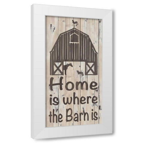 Home and Farm I White Modern Wood Framed Art Print by Saunders, Alonzo