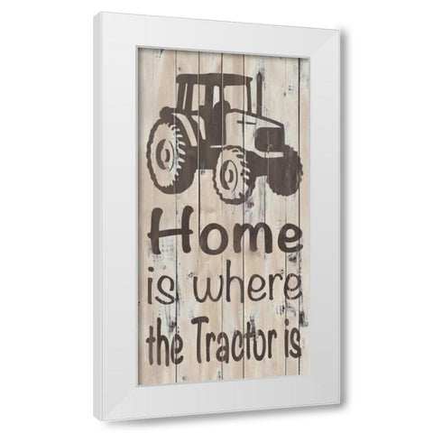 Home and Farm II White Modern Wood Framed Art Print by Saunders, Alonzo