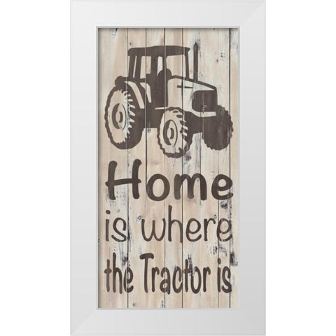 Home and Farm II White Modern Wood Framed Art Print by Saunders, Alonzo