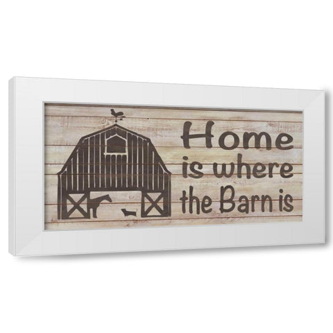 Home and Farm III White Modern Wood Framed Art Print by Saunders, Alonzo