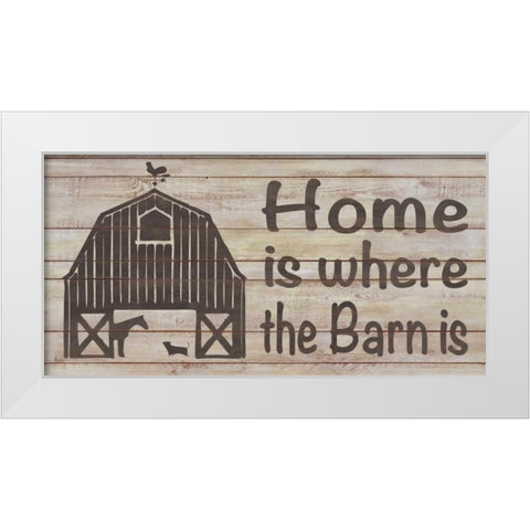 Home and Farm III White Modern Wood Framed Art Print by Saunders, Alonzo