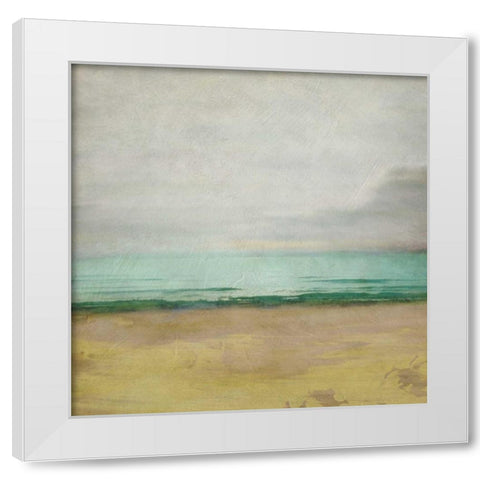 Waterline I White Modern Wood Framed Art Print by Zarris, Chariklia