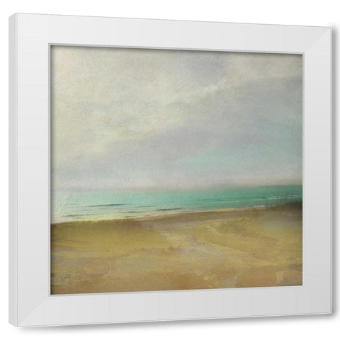 Waterline II White Modern Wood Framed Art Print by Zarris, Chariklia