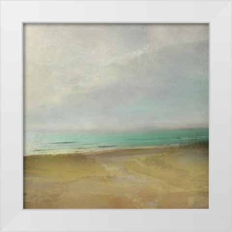 Waterline II White Modern Wood Framed Art Print by Zarris, Chariklia