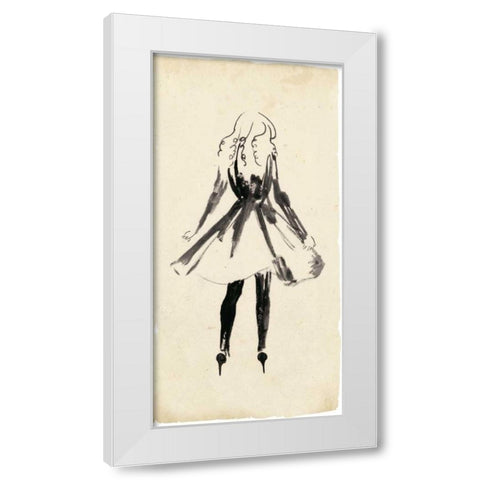 Fashion Glimpse I White Modern Wood Framed Art Print by Wang, Melissa