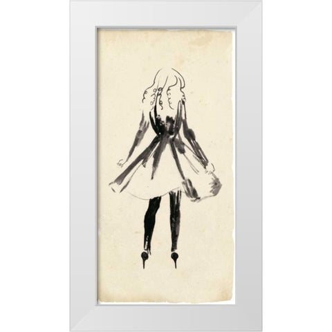 Fashion Glimpse I White Modern Wood Framed Art Print by Wang, Melissa