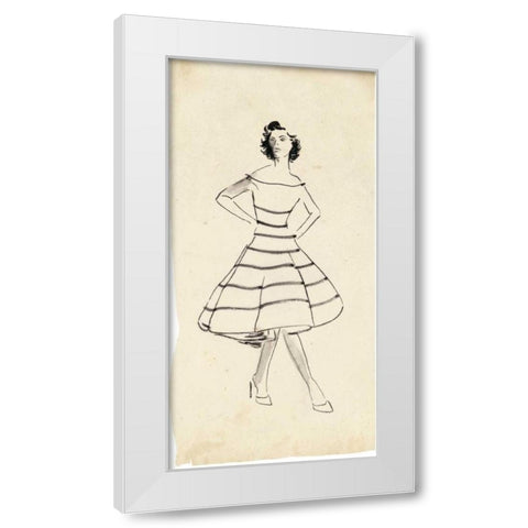 Fashion Glimpse II White Modern Wood Framed Art Print by Wang, Melissa