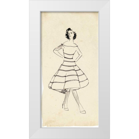 Fashion Glimpse II White Modern Wood Framed Art Print by Wang, Melissa