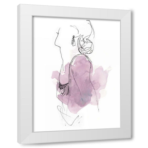 Fashion Splash I White Modern Wood Framed Art Print by Vess, June Erica