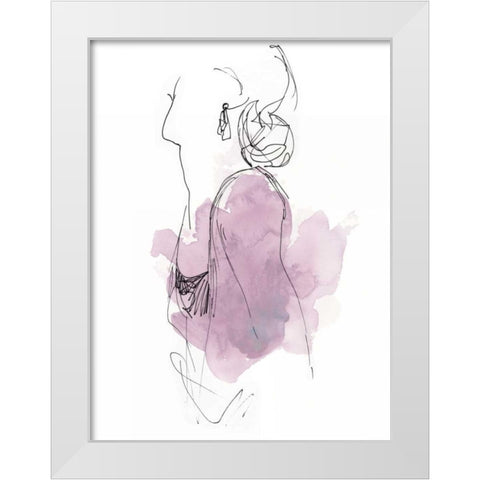 Fashion Splash I White Modern Wood Framed Art Print by Vess, June Erica