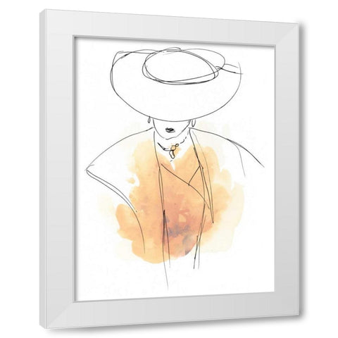 Fashion Splash III White Modern Wood Framed Art Print by Vess, June Erica