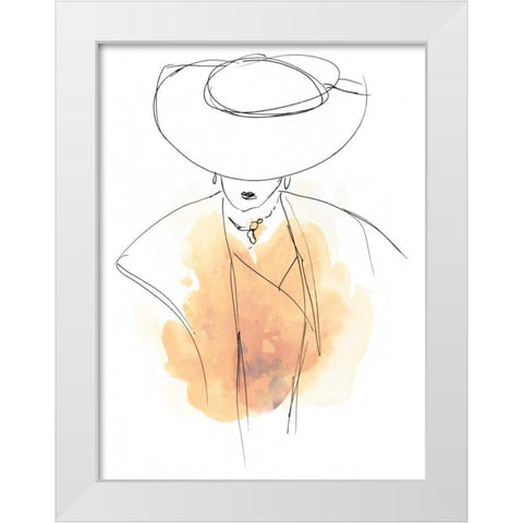 Fashion Splash III White Modern Wood Framed Art Print by Vess, June Erica