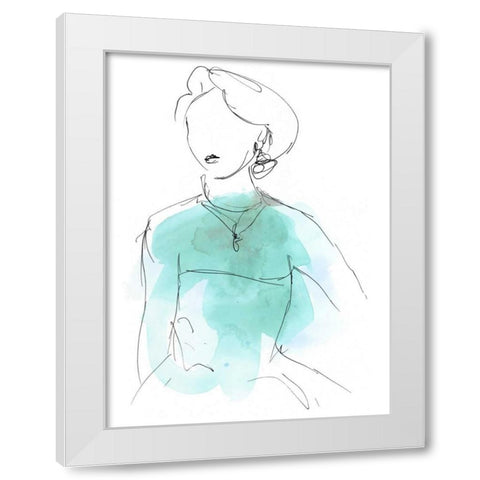 Fashion Splash IV White Modern Wood Framed Art Print by Vess, June Erica