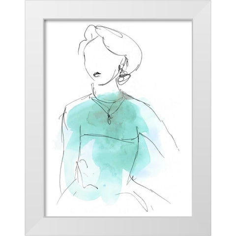 Fashion Splash IV White Modern Wood Framed Art Print by Vess, June Erica