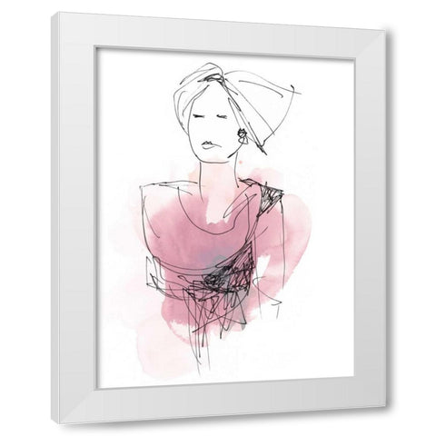 Fashion Splash V White Modern Wood Framed Art Print by Vess, June Erica