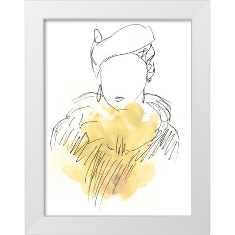 Fashion Splash VI White Modern Wood Framed Art Print by Vess, June Erica