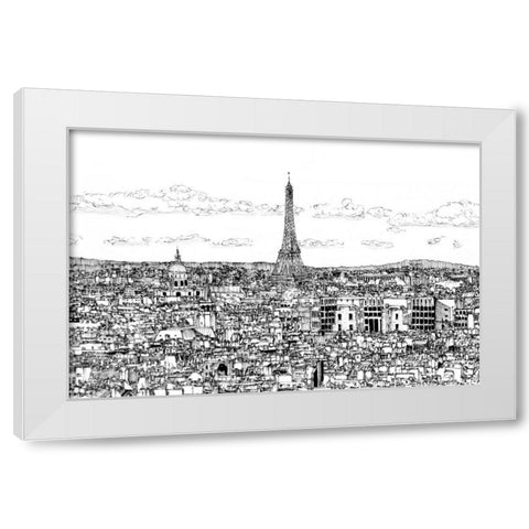 Tour of Europe II White Modern Wood Framed Art Print by Wang, Melissa