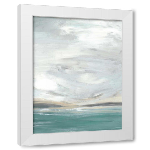 Seafoam Vista I White Modern Wood Framed Art Print by Vess, June Erica