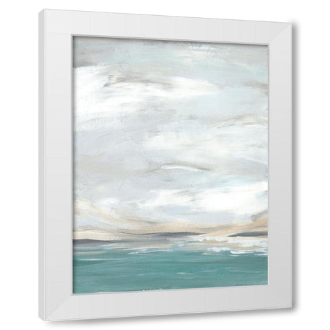 Seafoam Vista II White Modern Wood Framed Art Print by Vess, June Erica
