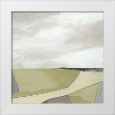 Far Fields I White Modern Wood Framed Art Print by Vess, June Erica