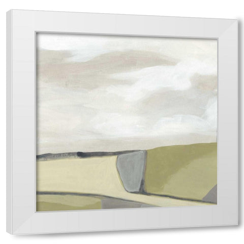 Far Fields II White Modern Wood Framed Art Print by Vess, June Erica