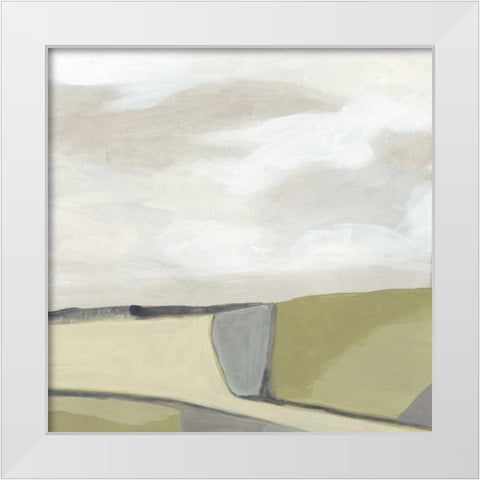 Far Fields II White Modern Wood Framed Art Print by Vess, June Erica