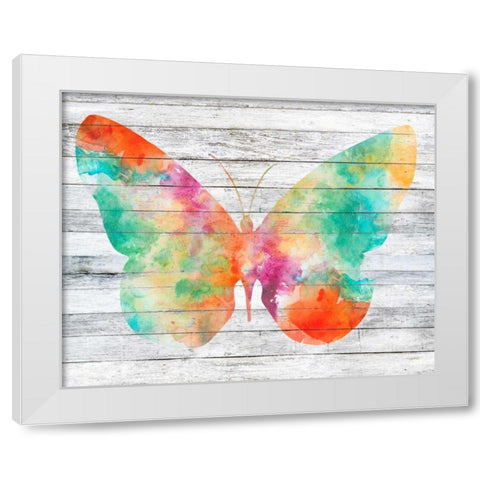 Wings on Wood I White Modern Wood Framed Art Print by Goldberger, Jennifer