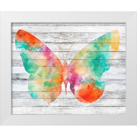 Wings on Wood I White Modern Wood Framed Art Print by Goldberger, Jennifer