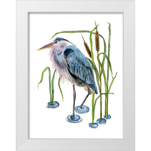 At the Pond I White Modern Wood Framed Art Print by Wang, Melissa