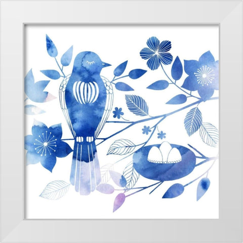 Avian Twilight III White Modern Wood Framed Art Print by Popp, Grace