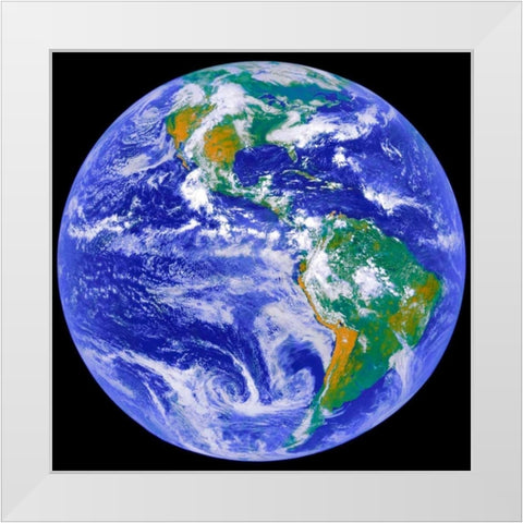 Space Photography I White Modern Wood Framed Art Print by Unknown